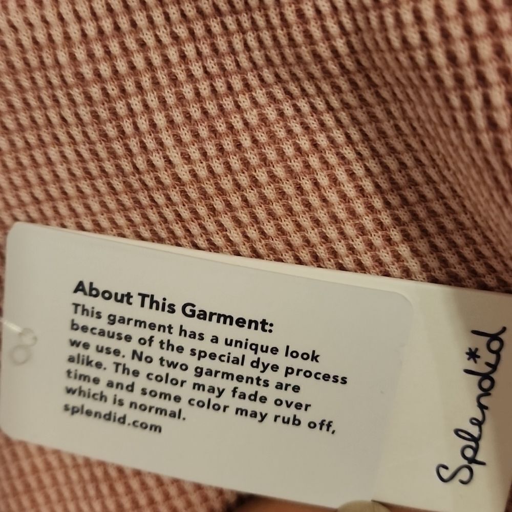 Splendid Pink Waffle Print Lounge Shorts| Size M - Picture 4 of 4